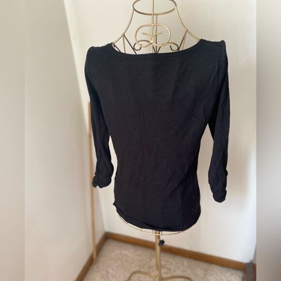 Express black ruched sleeve sweater size small - Picture 12 of 13
